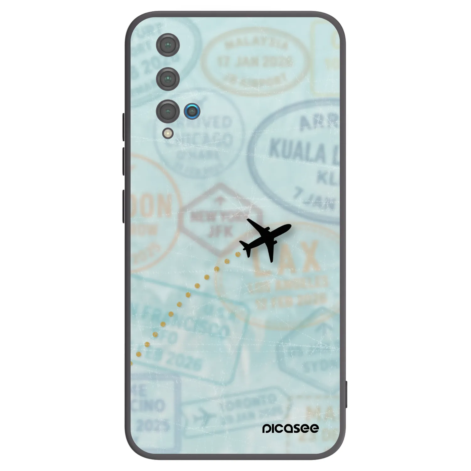 Picasee silikonski črni ovitek za Huawei Nova 5T - FLIGHT PATH