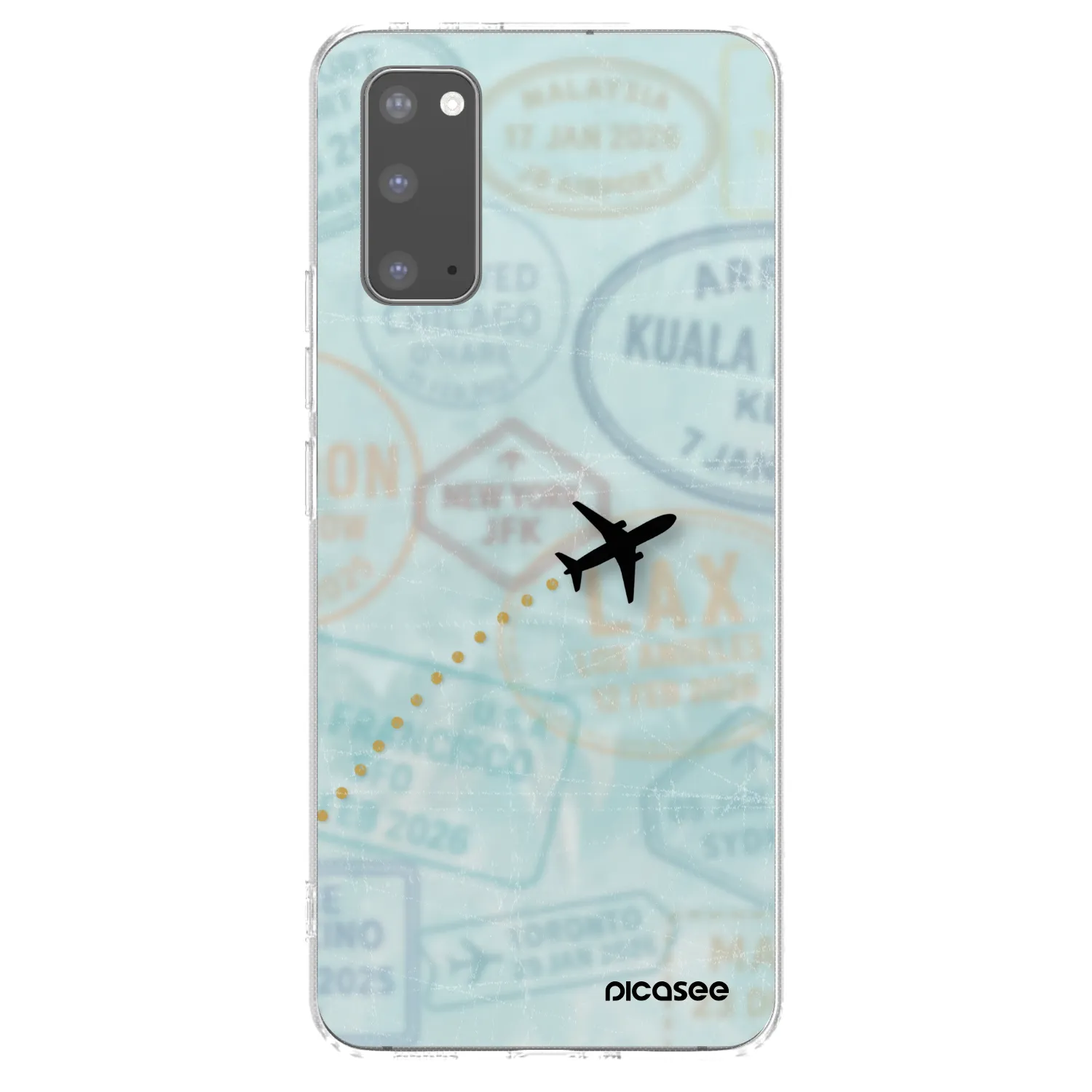 Picasee silikonski prozorni ovitek za Samsung Galaxy S20 G980F - FLIGHT PATH