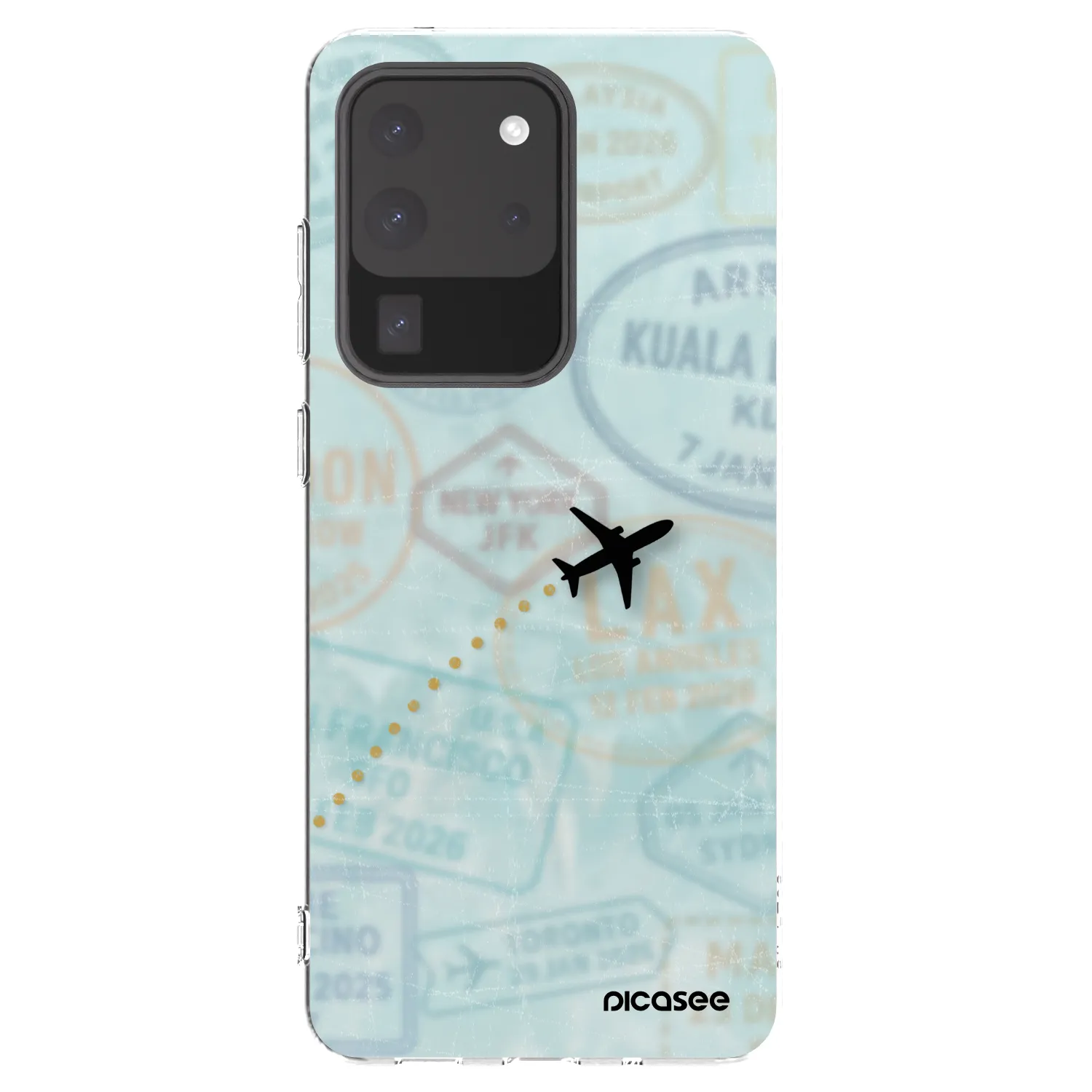 Picasee silikonski prozorni ovitek za Samsung Galaxy S20 Ultra 5G G988F - FLIGHT PATH