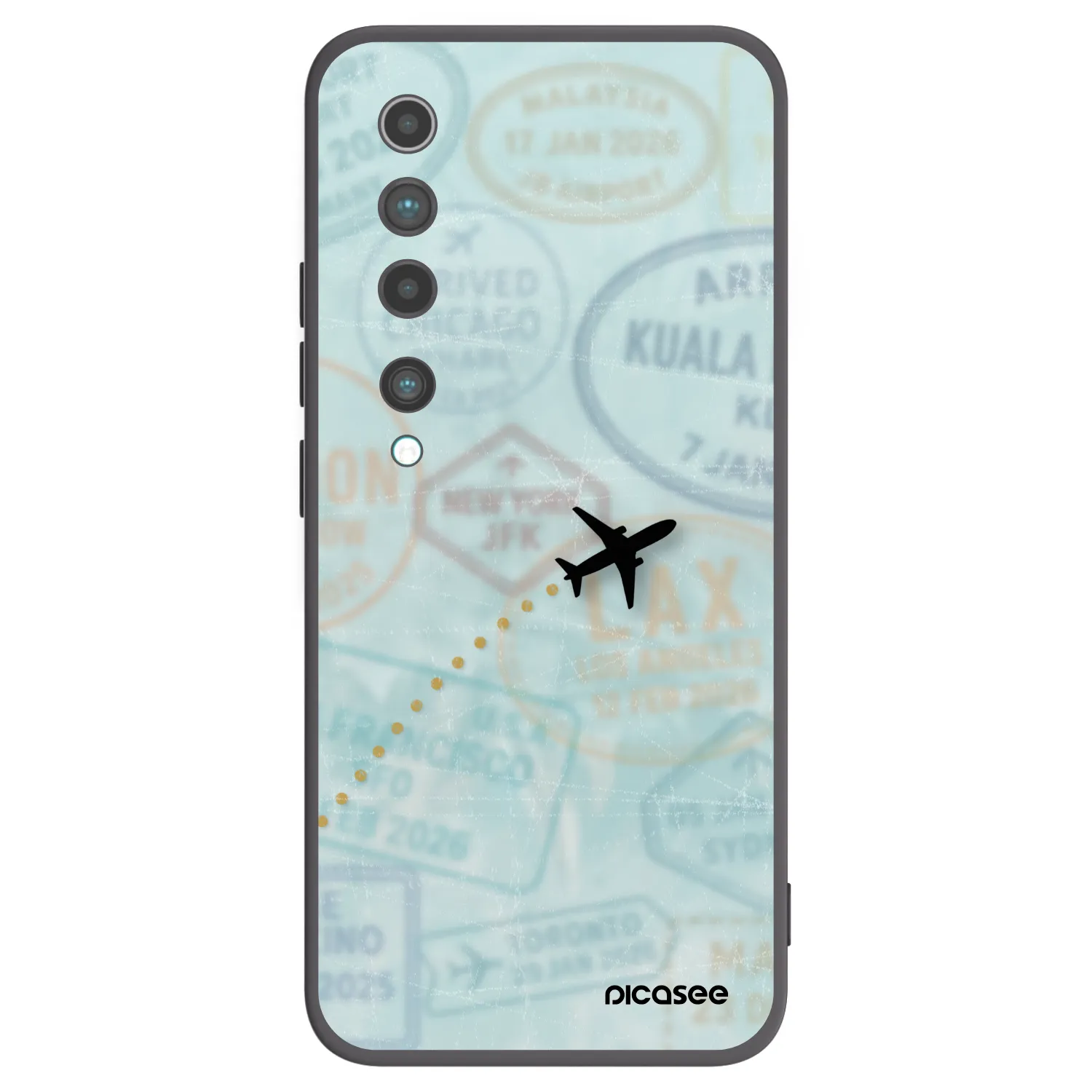 Picasee silikonski črni ovitek za Xiaomi Mi 10 - FLIGHT PATH