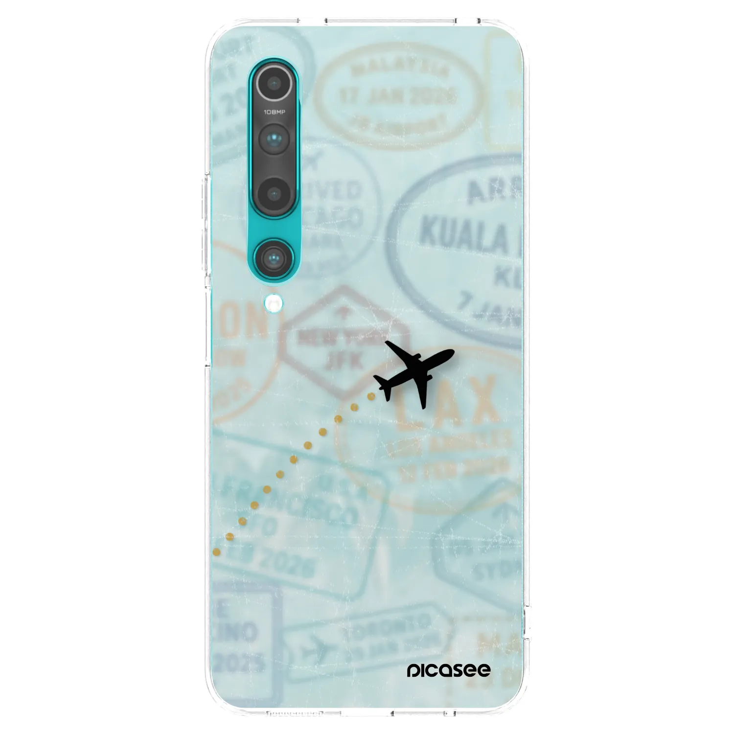 Picasee silikonski prozorni ovitek za Xiaomi Mi 10 - FLIGHT PATH