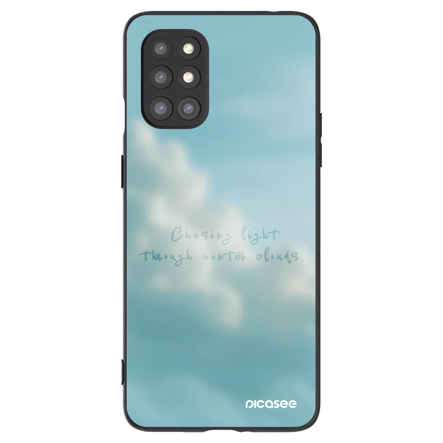 Picasee silikonski črni ovitek za OnePlus 8T - CHASiNG LIGHT