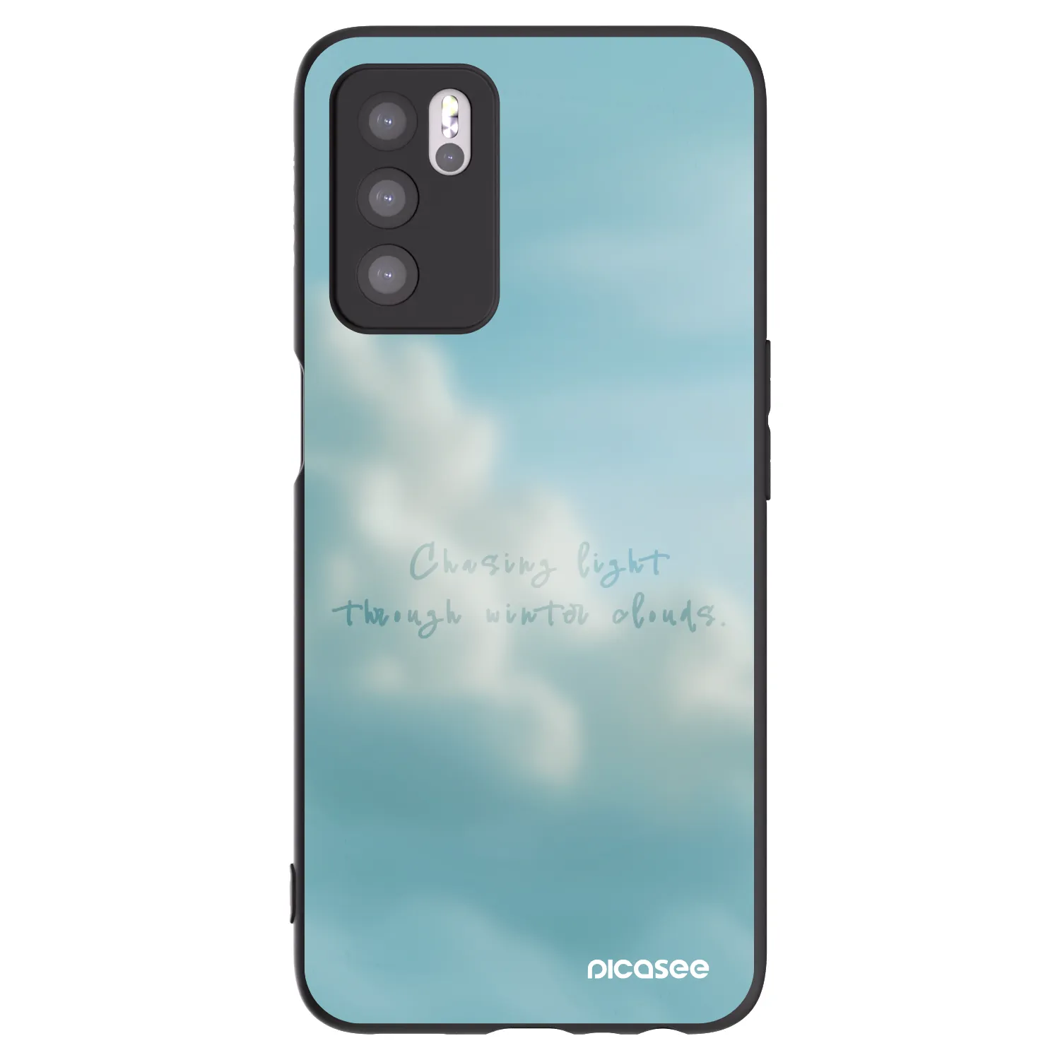 Picasee silikonski črni ovitek za OPPO A16 - CHASiNG LIGHT