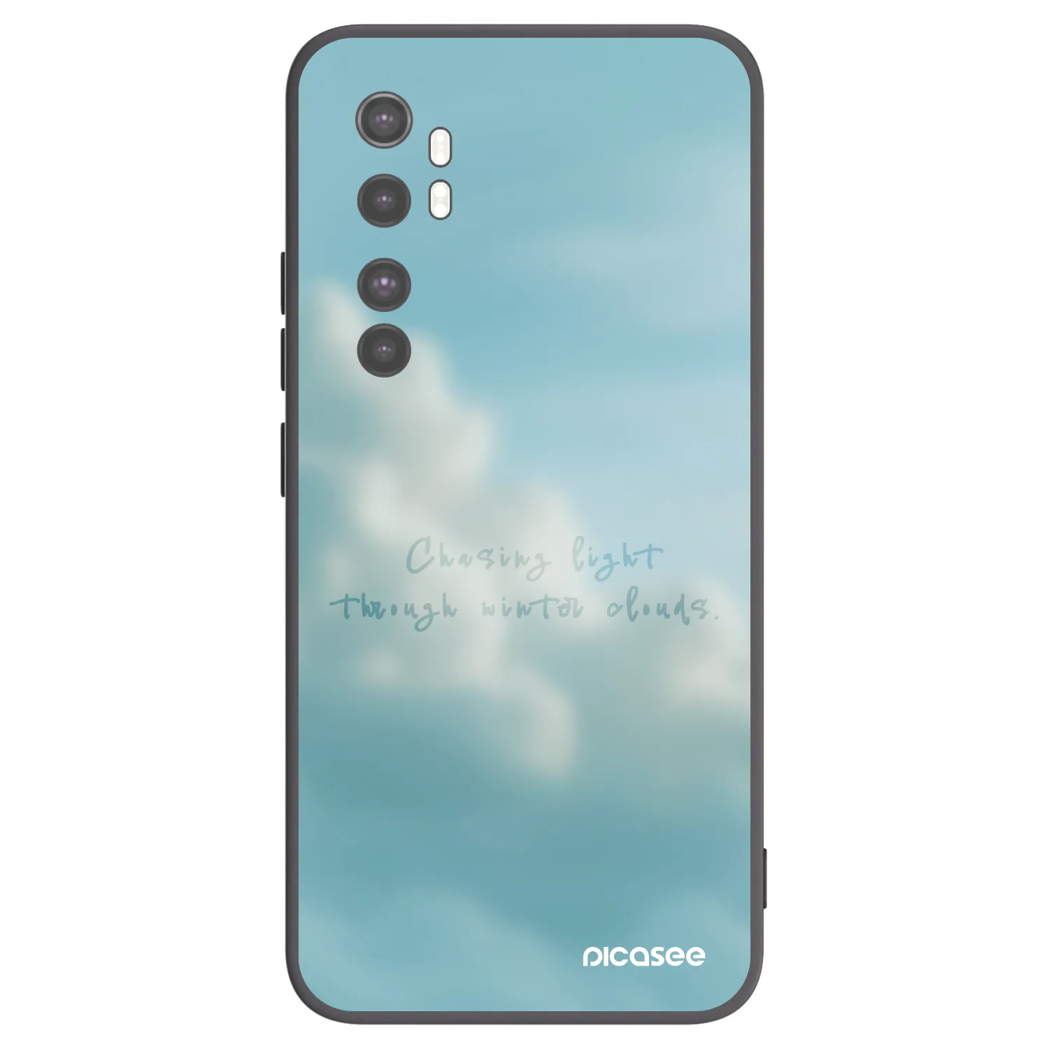 Picasee silikonski črni ovitek za Xiaomi Mi Note 10 Lite - CHASiNG LIGHT