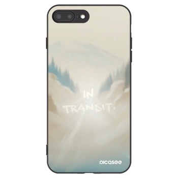 Picasee silikonski črni ovitek za Apple iPhone 8 Plus - IN TRANSIT