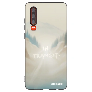 Picasee silikonski črni ovitek za Huawei P30 - IN TRANSIT