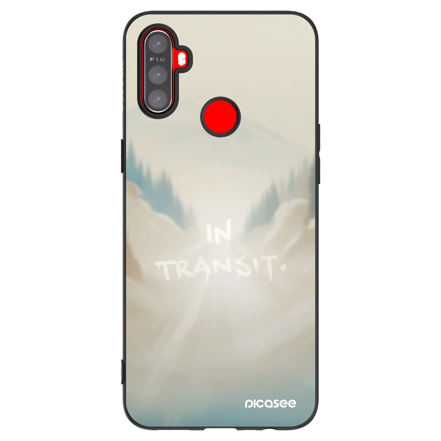 Picasee silikonski črni ovitek za Realme C3 - IN TRANSIT