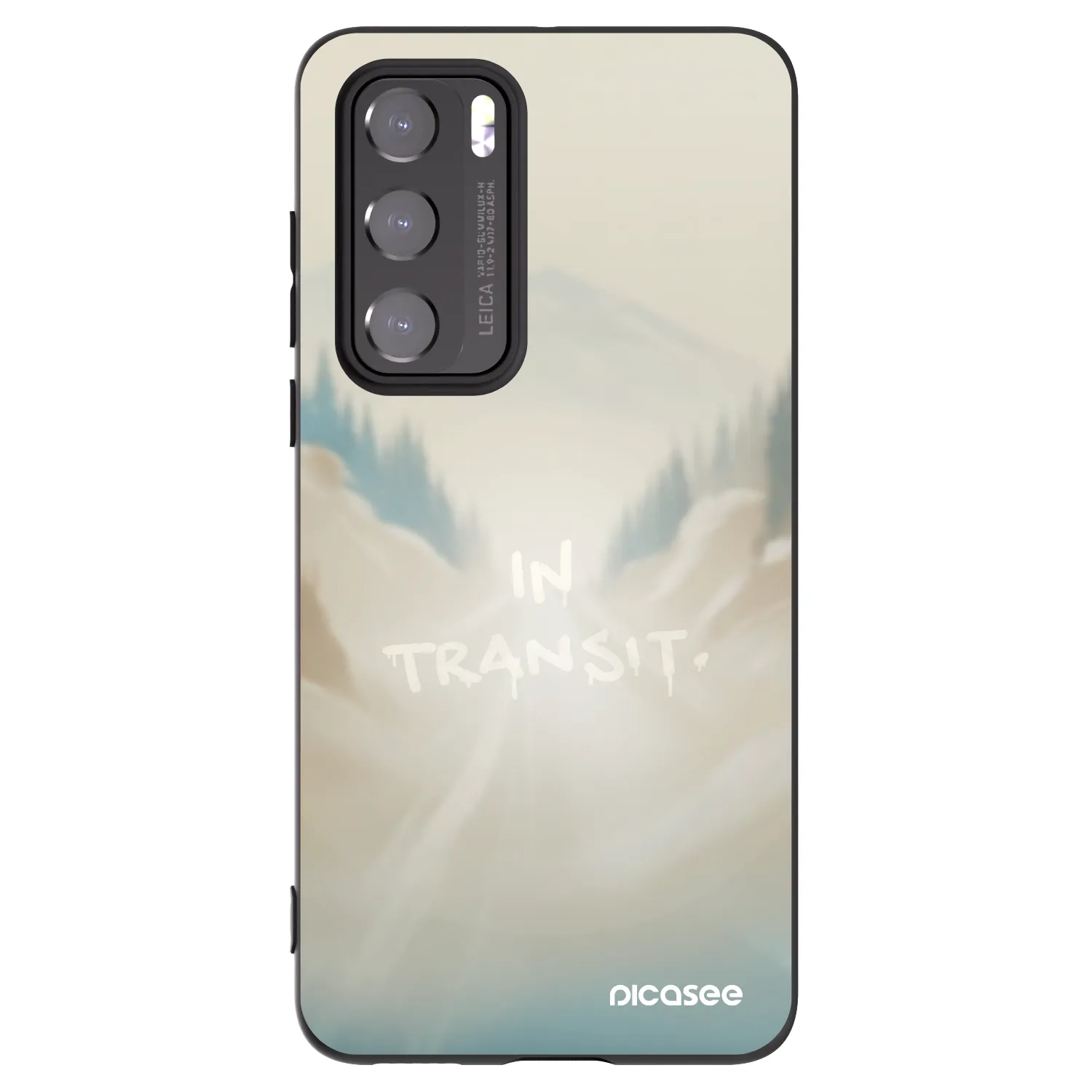 Picasee silikonski črni ovitek za Huawei P40 - IN TRANSIT