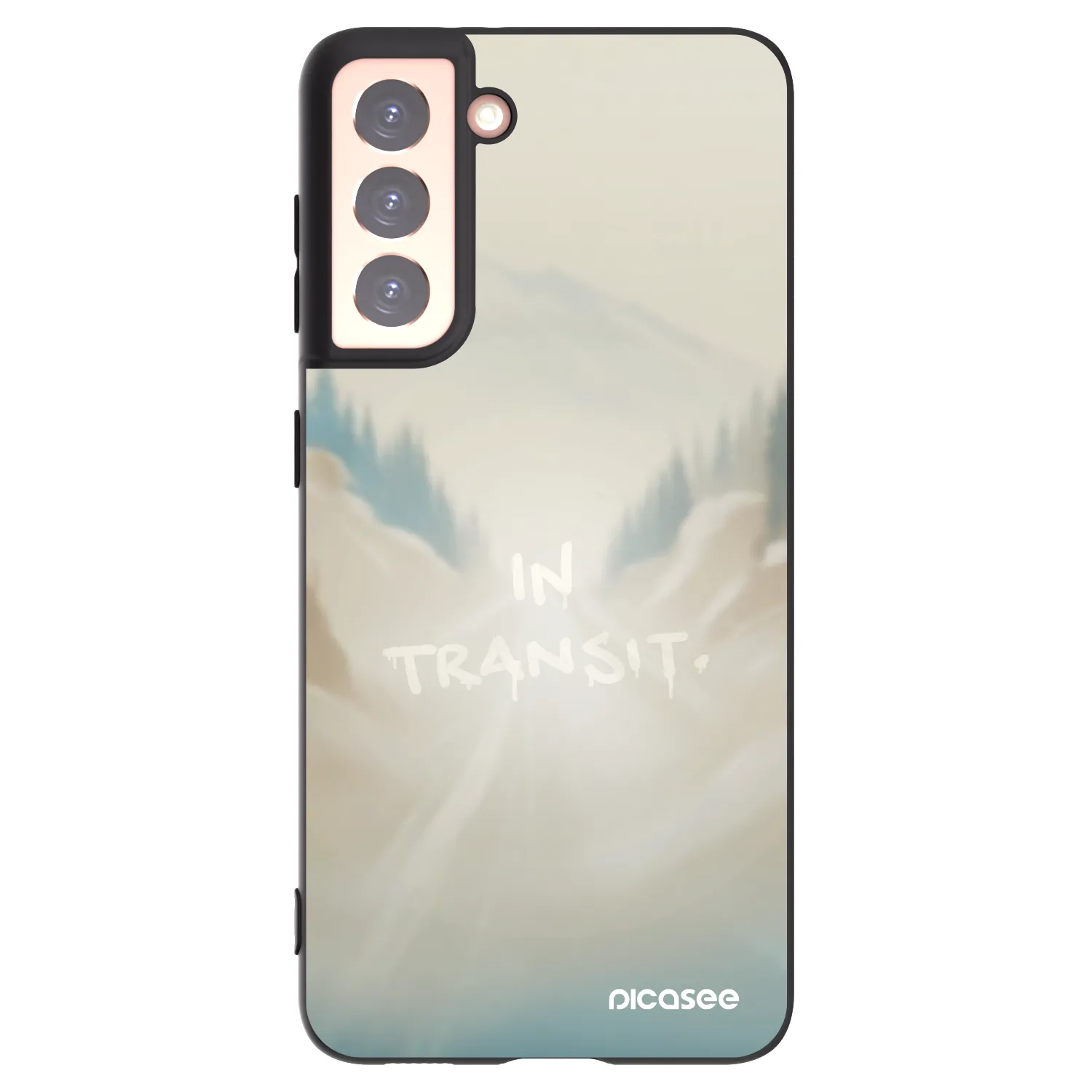 Picasee silikonski črni ovitek za Samsung Galaxy S21 5G G991B - IN TRANSIT