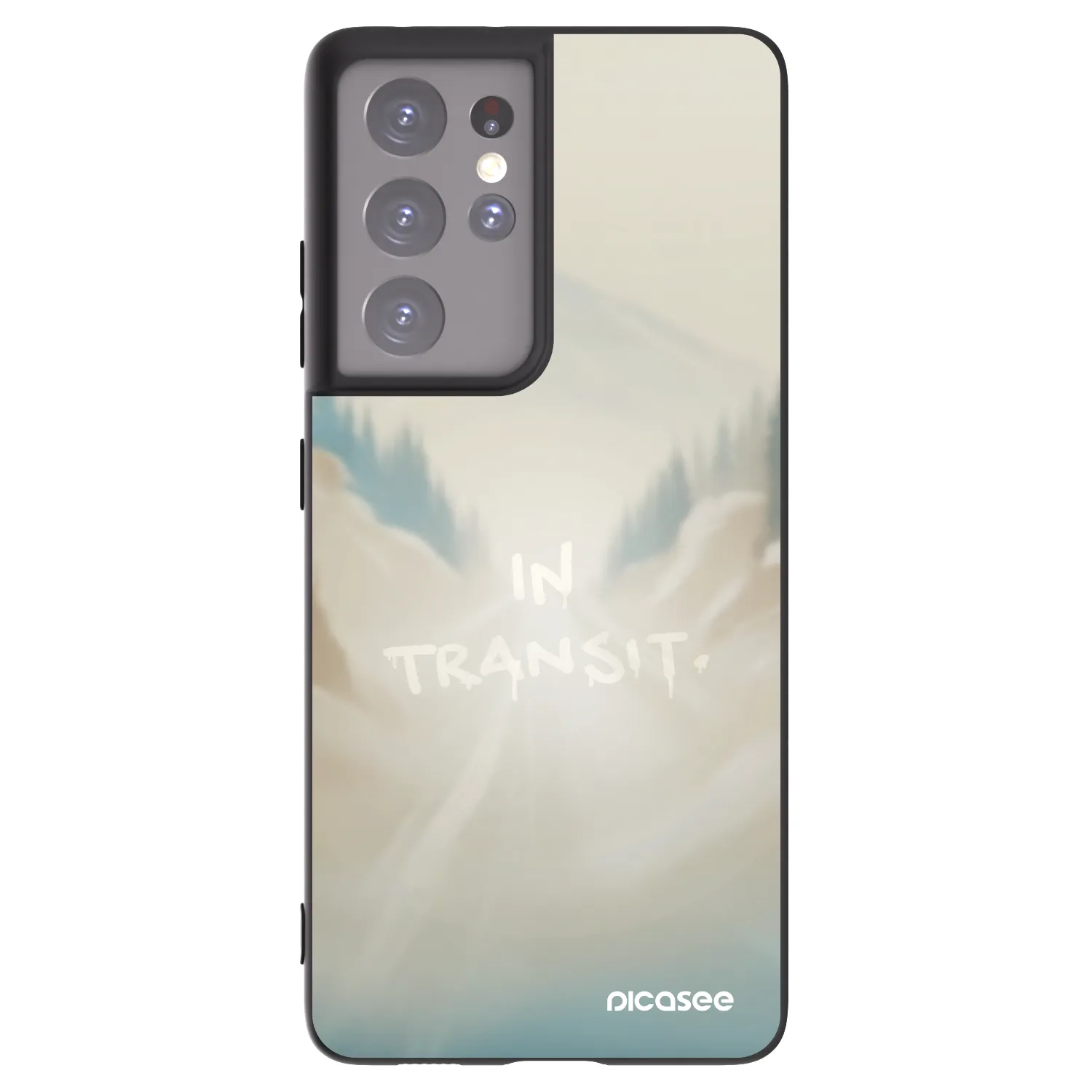 Picasee silikonski črni ovitek za Samsung Galaxy S21 Ultra 5G G998B - IN TRANSIT