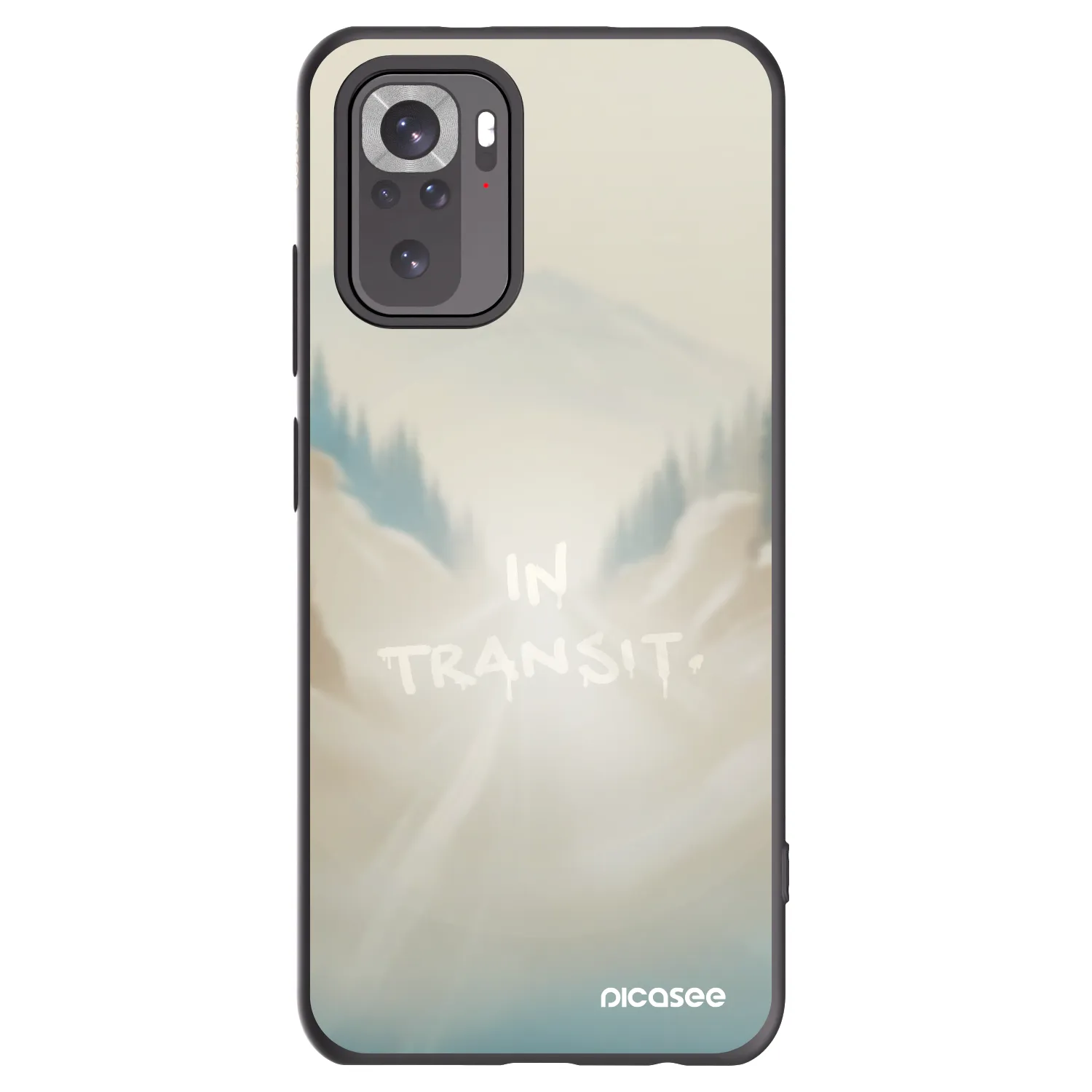 Picasee silikonski črni ovitek za Xiaomi Redmi Note 10S - IN TRANSIT