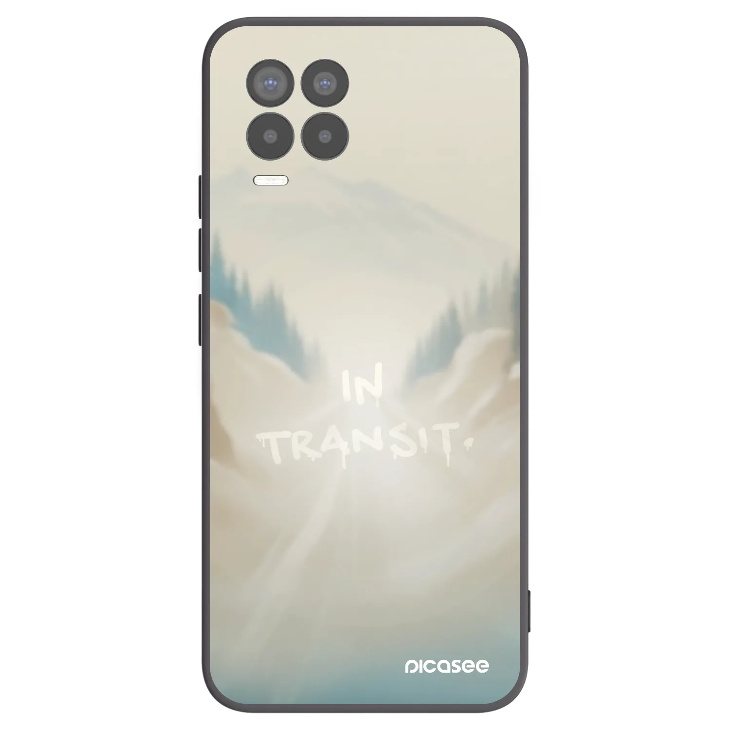 Picasee silikonski črni ovitek za Realme 8 4G - IN TRANSIT