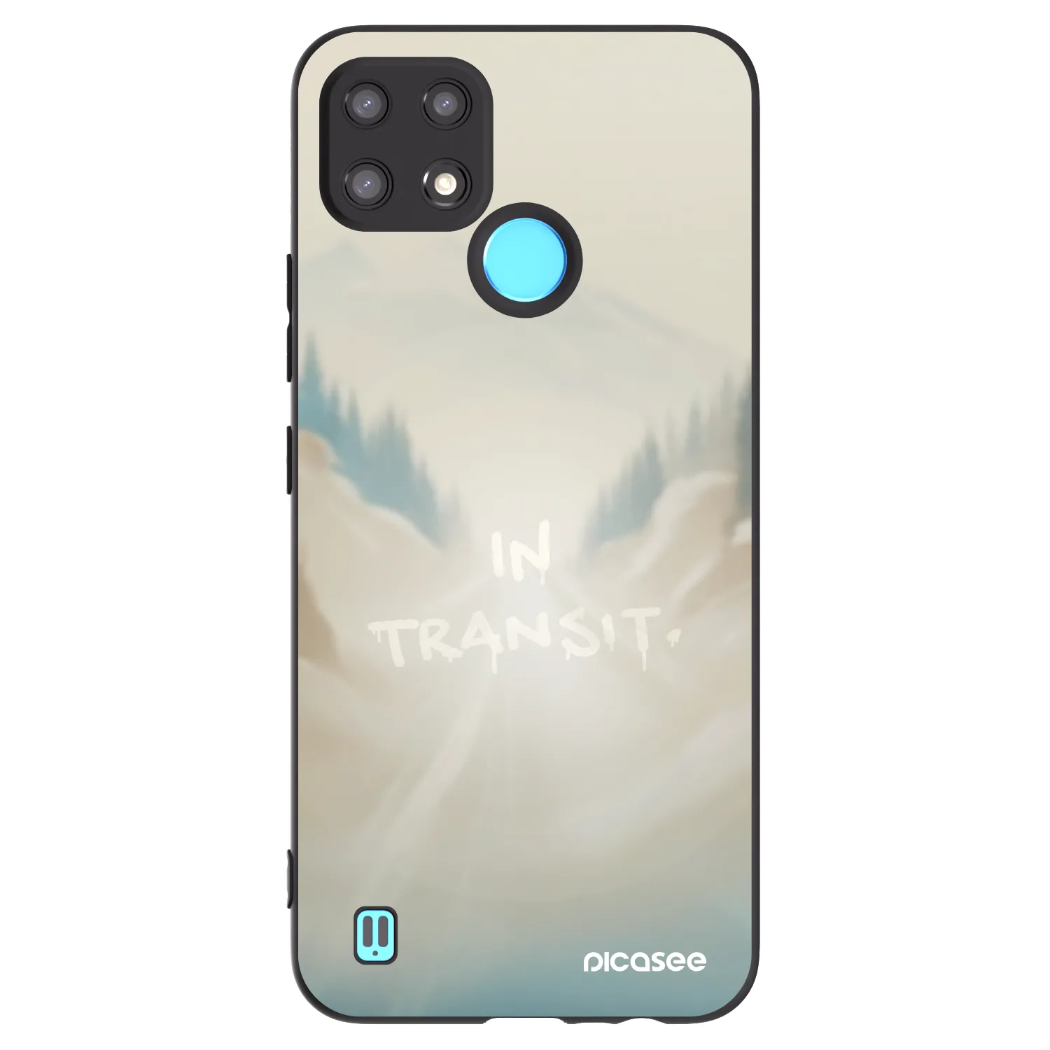 Picasee silikonski črni ovitek za Realme C21 - IN TRANSIT