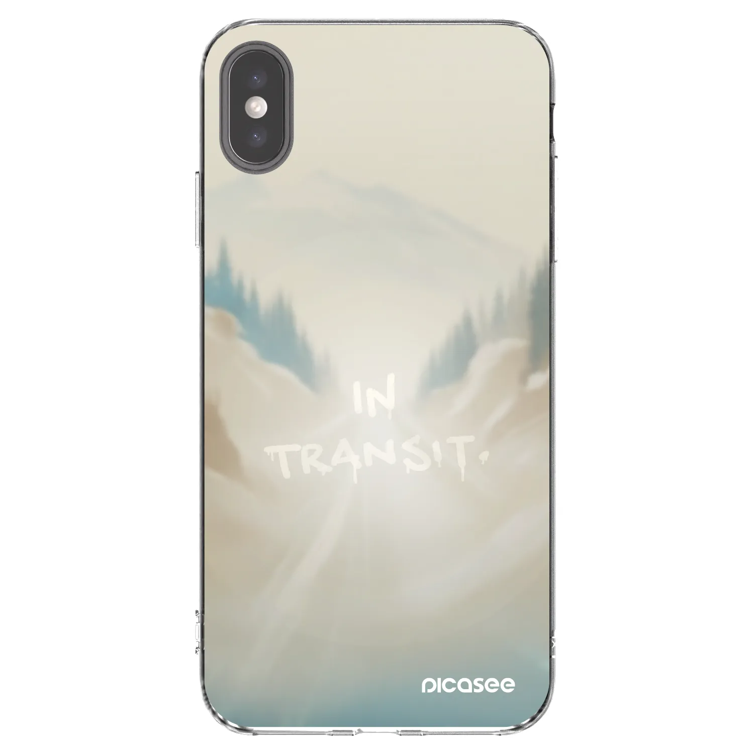 Picasee silikonski prozorni ovitek za Apple iPhone XS Max - IN TRANSIT