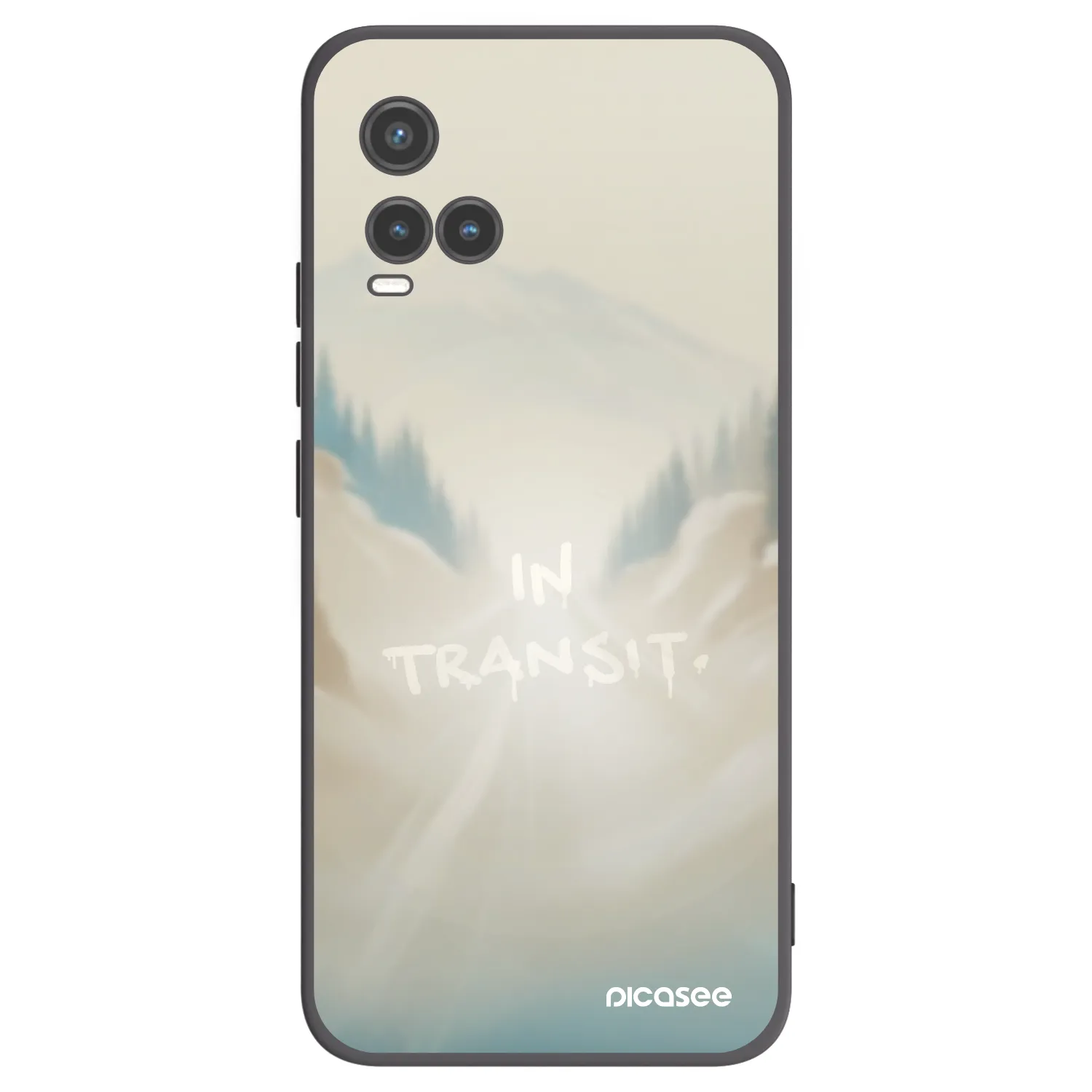 Picasee silikonski črni ovitek za Vivo Y33s - IN TRANSIT