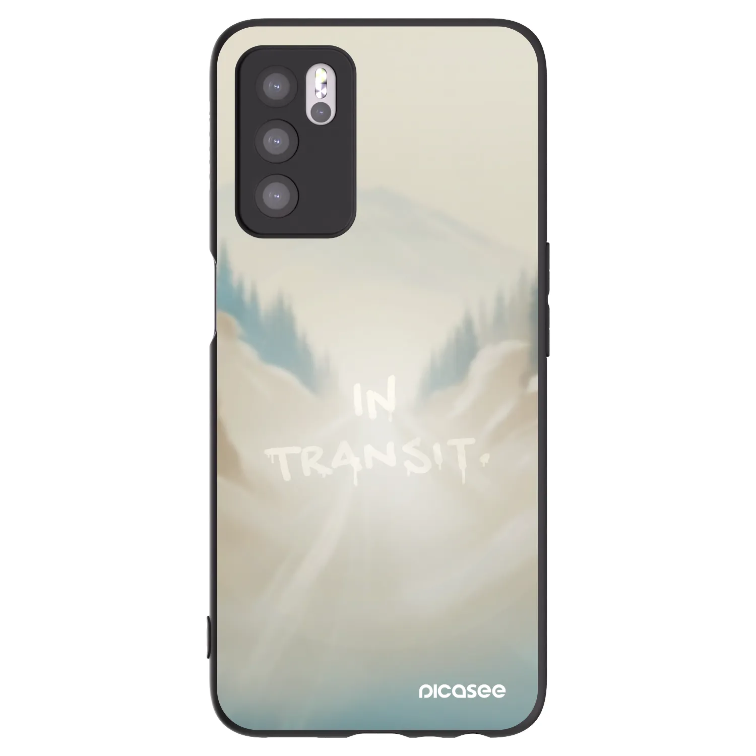 Picasee silikonski črni ovitek za OPPO A16s - IN TRANSIT