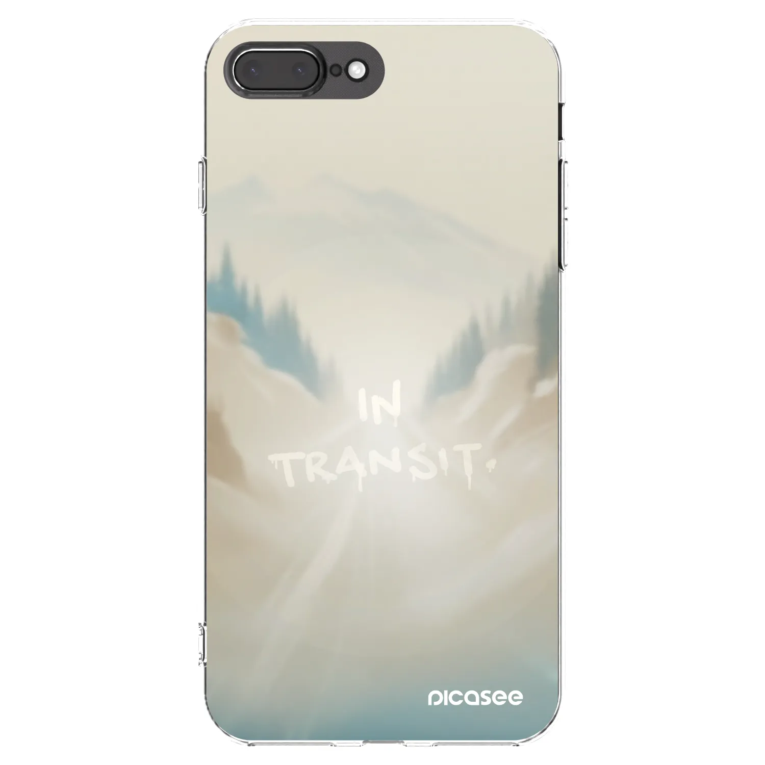 Picasee silikonski prozorni ovitek za Apple iPhone 8 Plus - IN TRANSIT