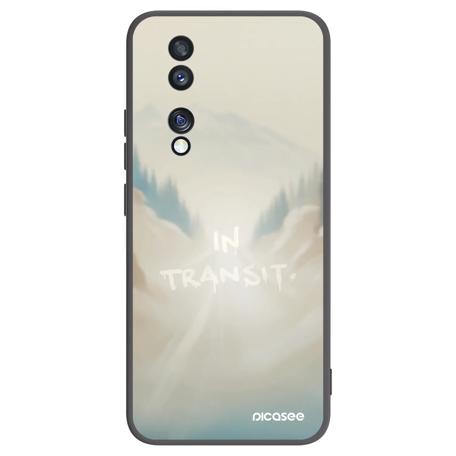 Picasee silikonski črni ovitek za Honor 70 - IN TRANSIT