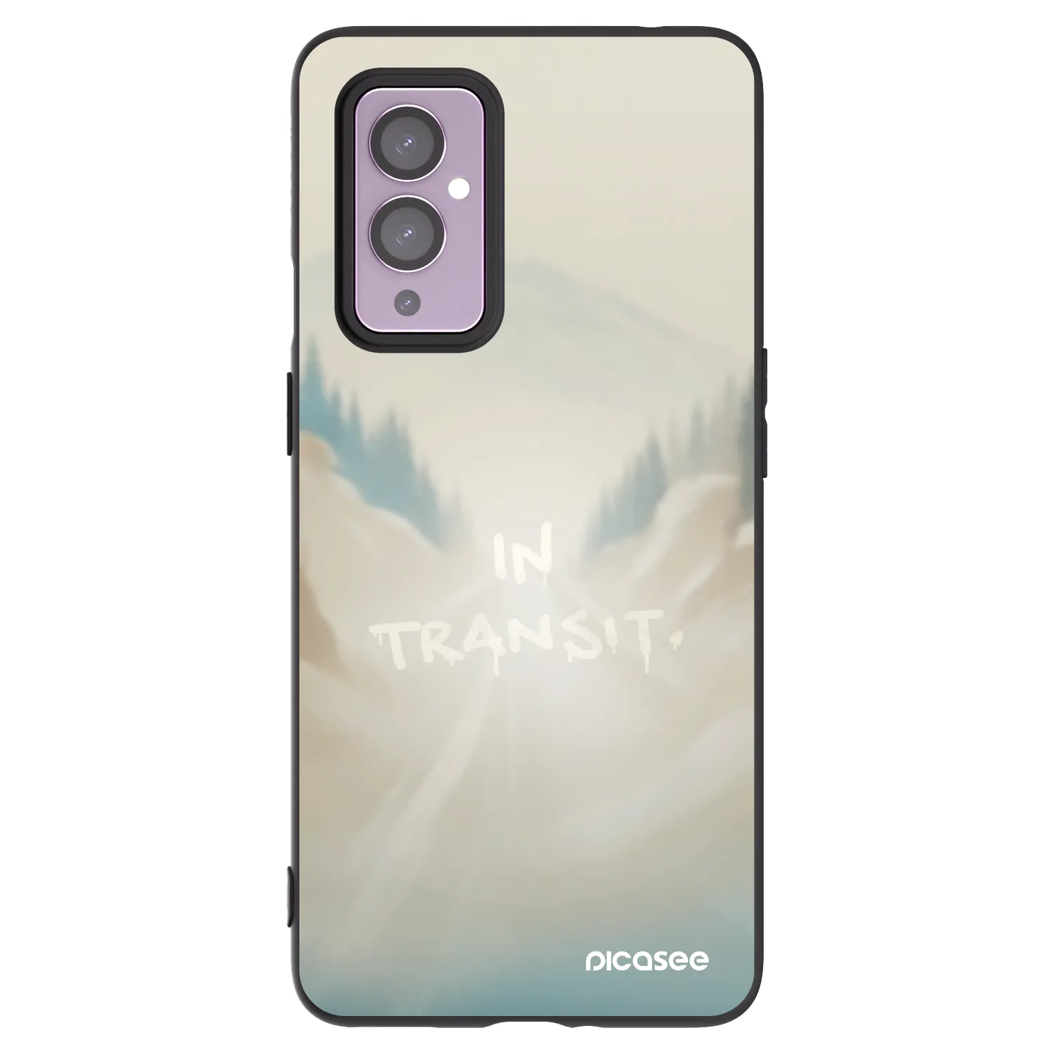 Picasee silikonski črni ovitek za OnePlus 9 - IN TRANSIT