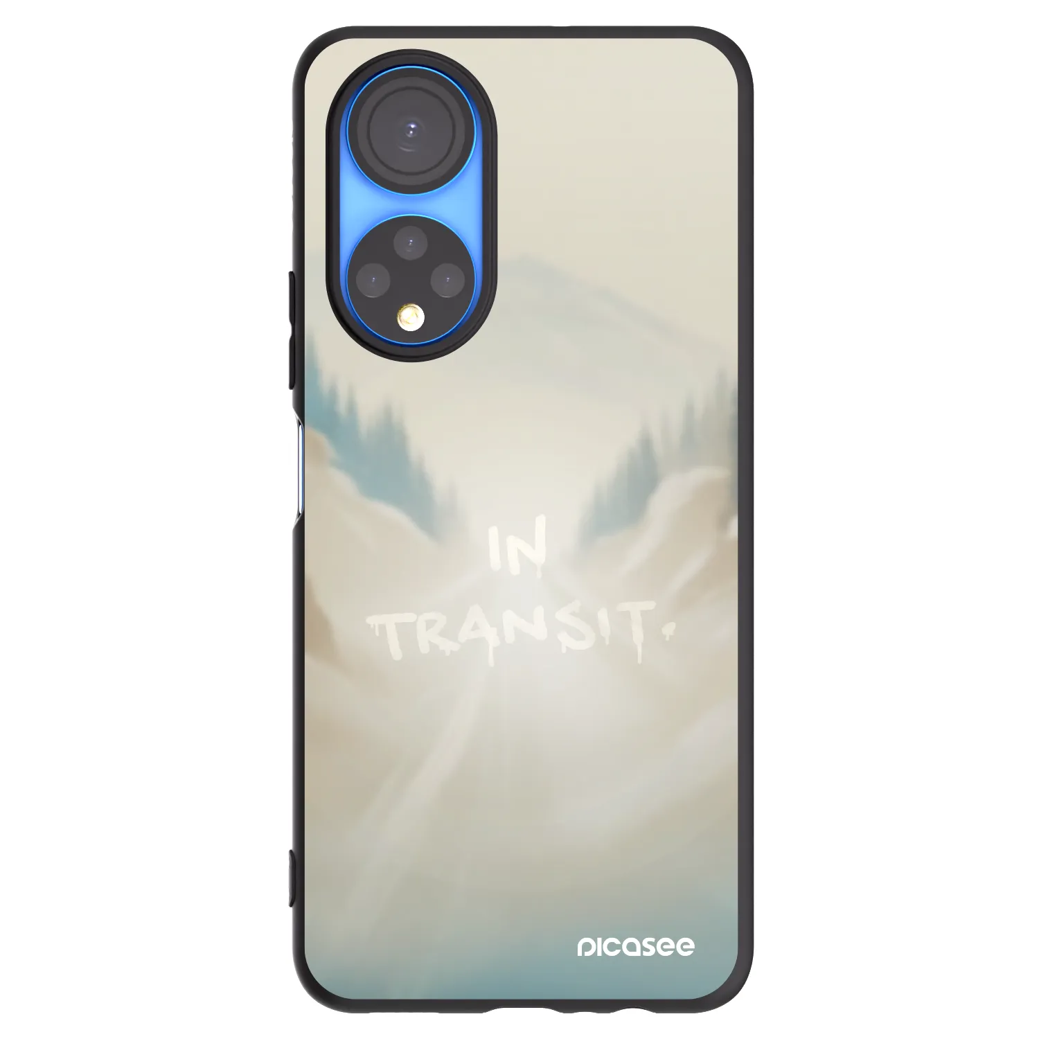 Picasee silikonski črni ovitek za Honor X7 - IN TRANSIT