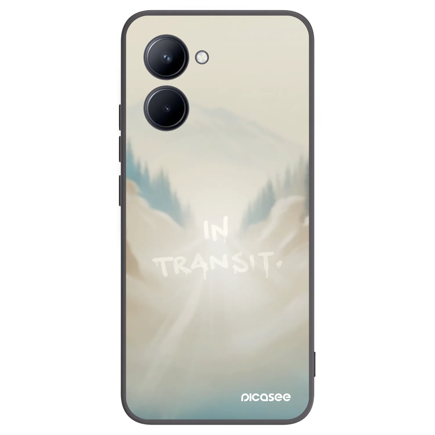 Picasee silikonski črni ovitek za Realme C33 (2023) - IN TRANSIT