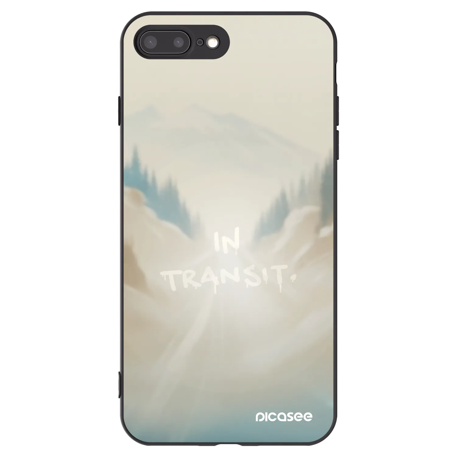 Picasee silikonski črni ovitek za Apple iPhone 8 Plus - IN TRANSIT