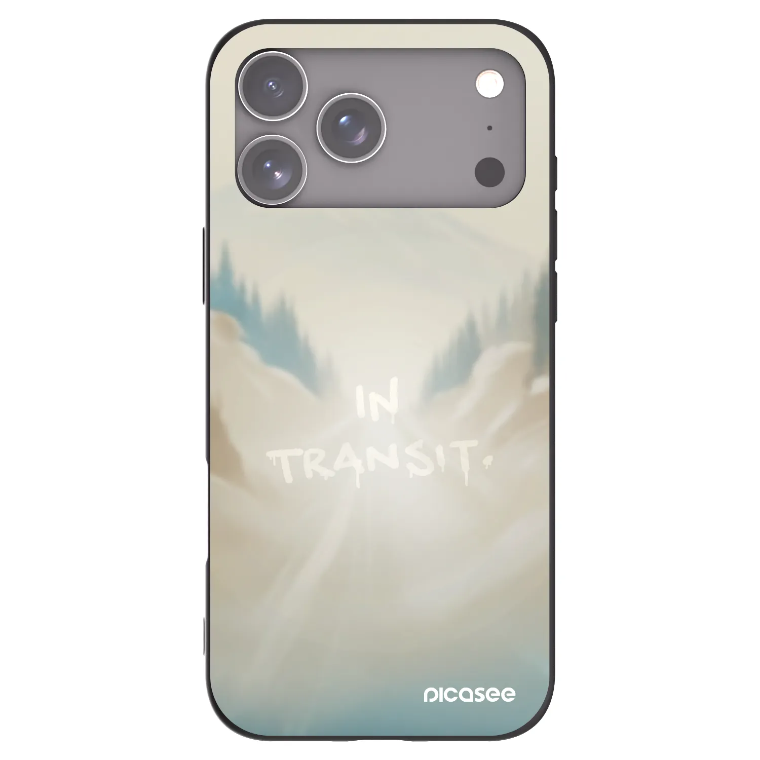 Picasee silikonski črni ovitek za Apple iPhone 17 Pro Max - IN TRANSIT