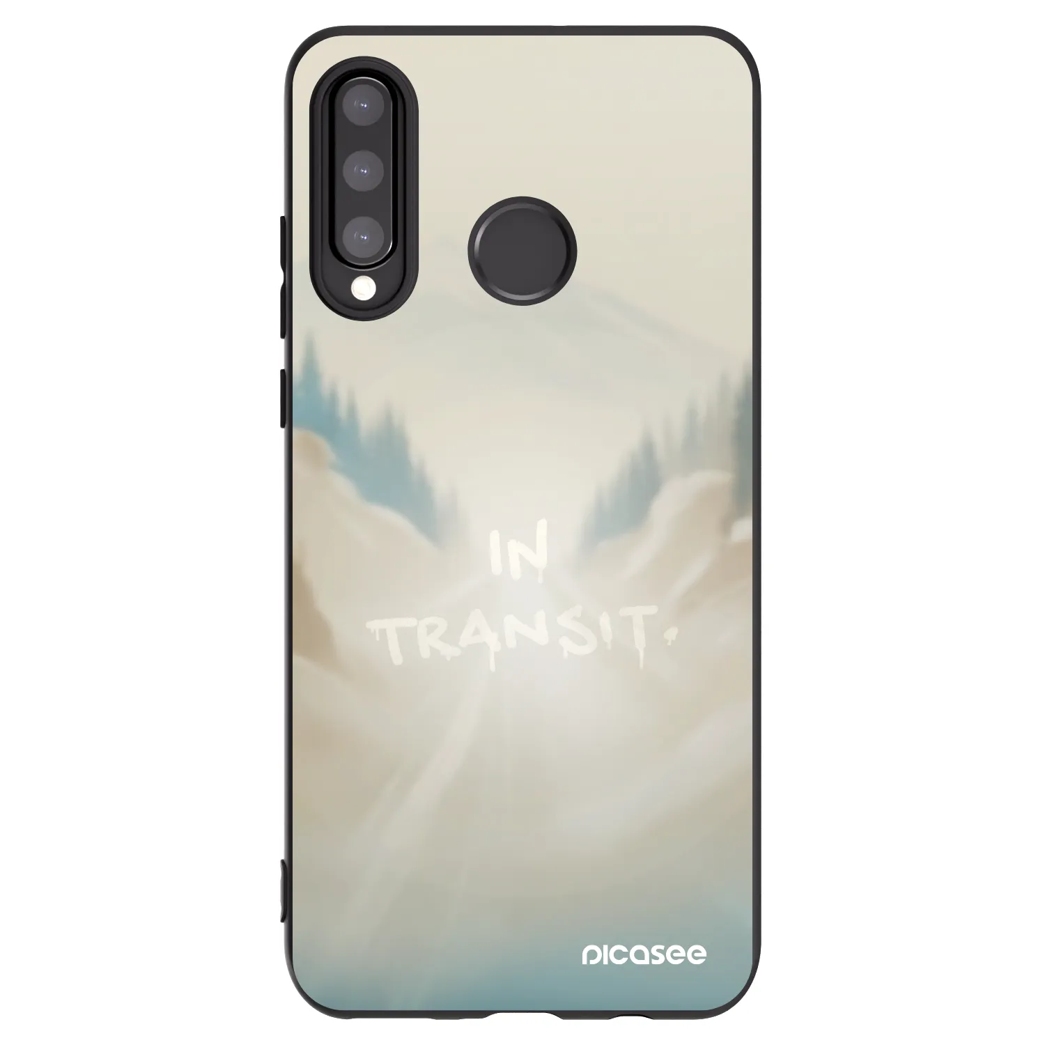 Picasee silikonski črni ovitek za Huawei P30 Lite - IN TRANSIT