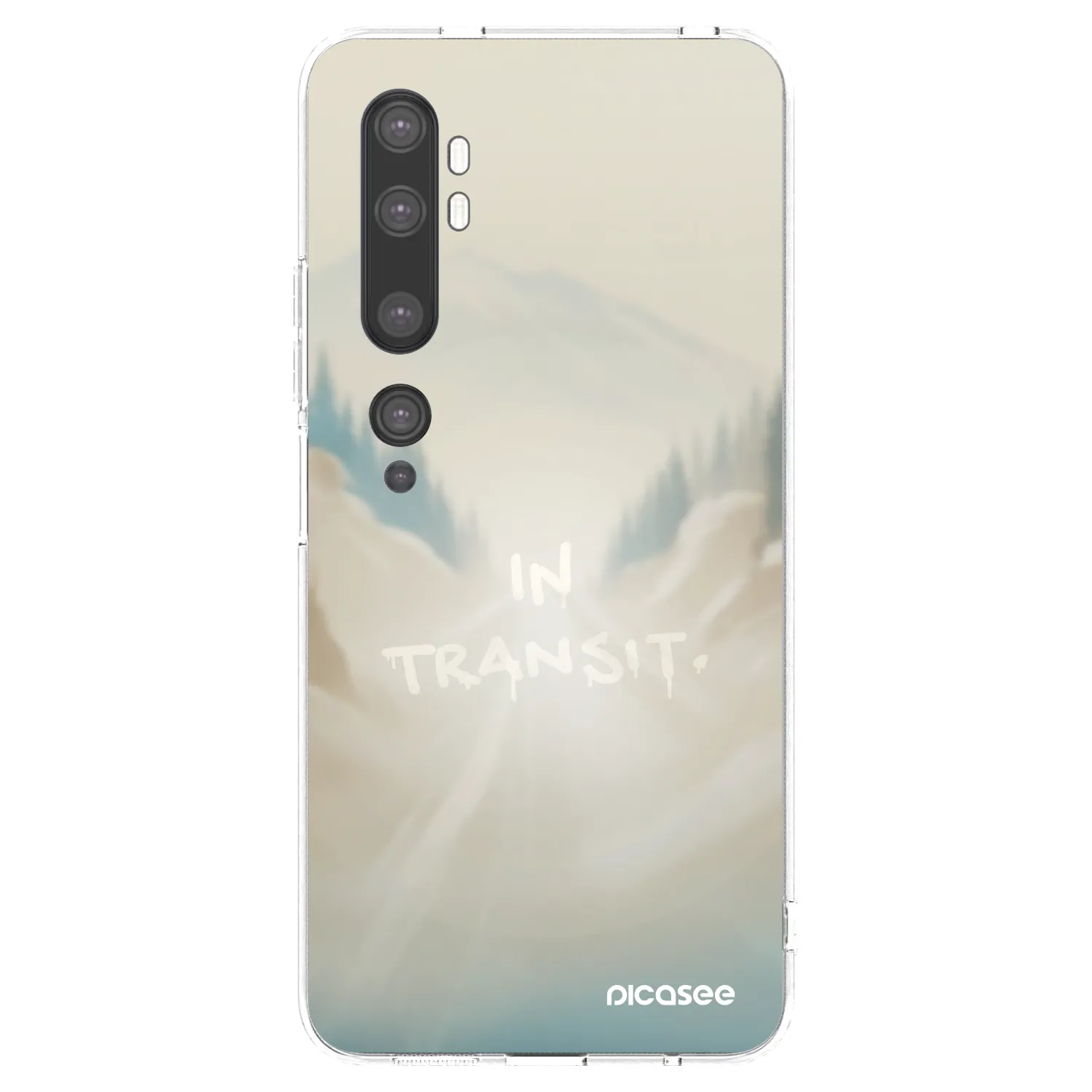 Picasee silikonski prozorni ovitek za Xiaomi Mi Note 10 (Pro) - IN TRANSIT