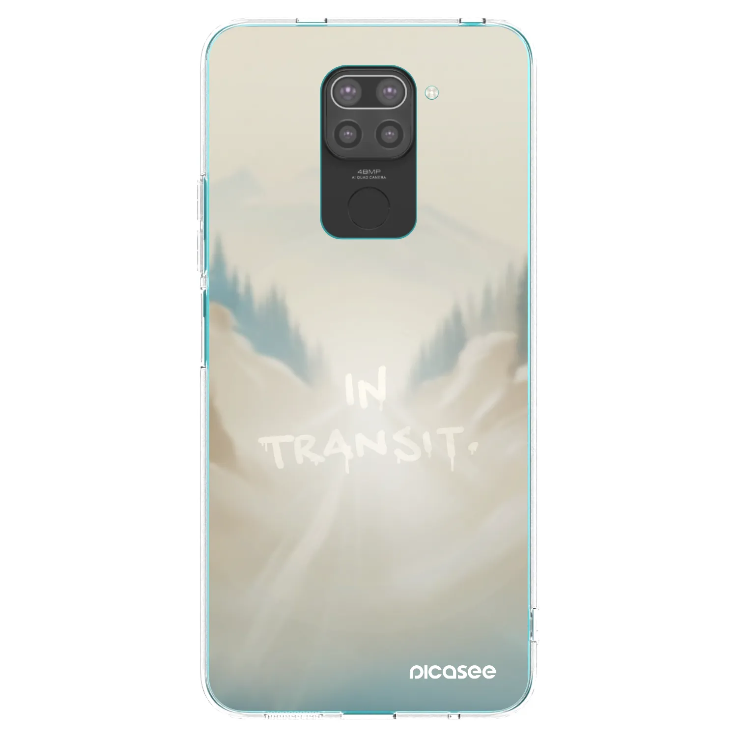 Picasee silikonski črni ovitek za Xiaomi Redmi Note 9 - IN TRANSIT