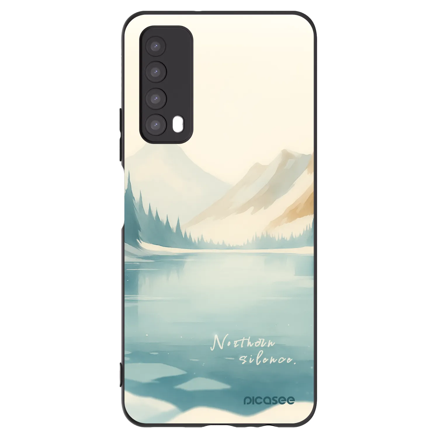 Picasee silikonski črni ovitek za Huawei P Smart 2021 - NOTHERN SILENCE