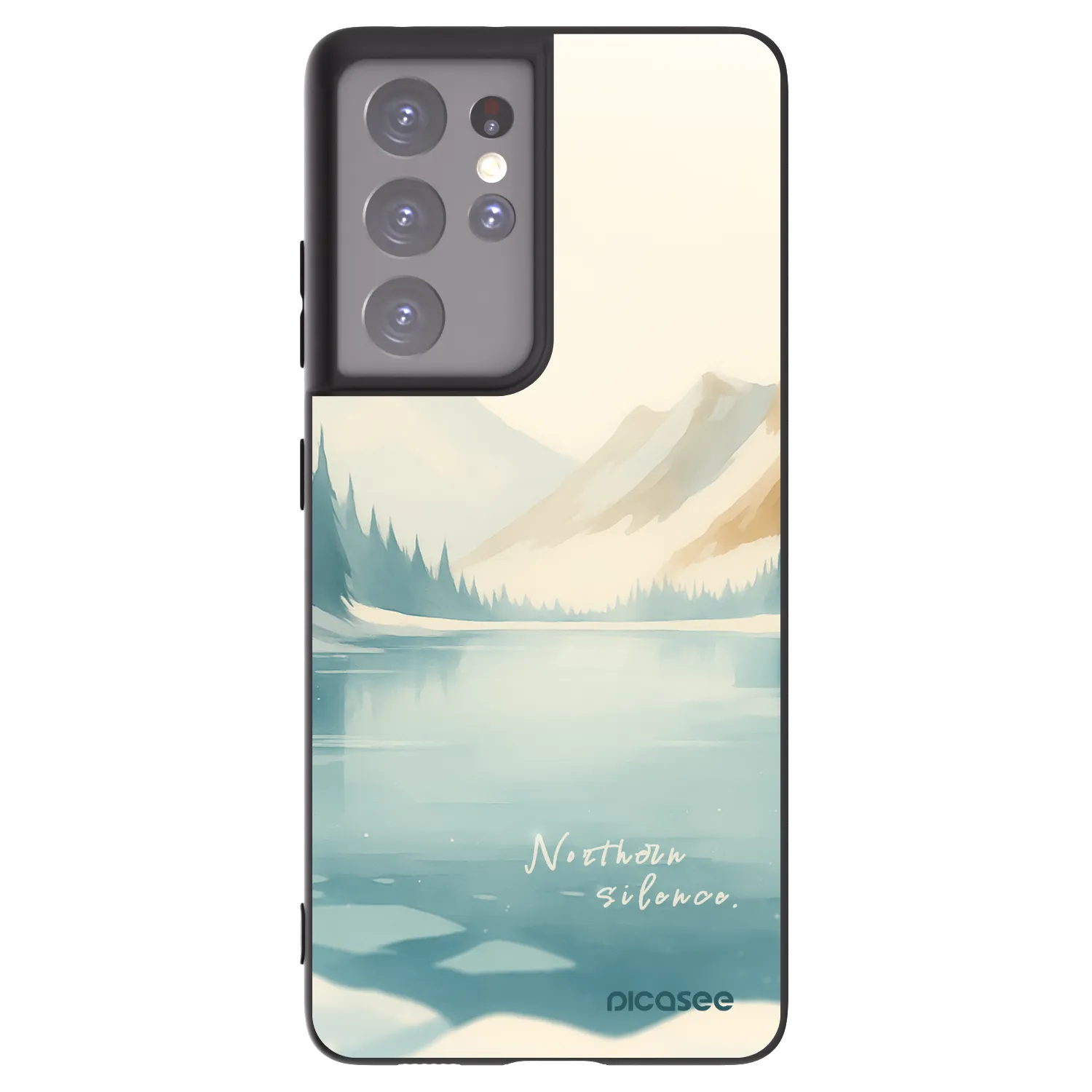 Picasee silikonski črni ovitek za Samsung Galaxy S21 Ultra 5G G998B - NOTHERN SILENCE