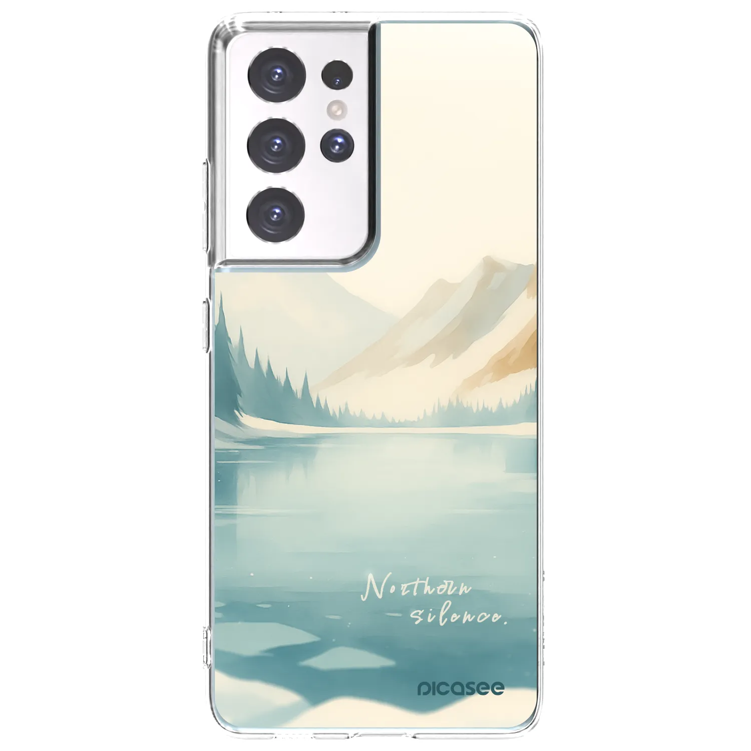 Picasee silikonski prozorni ovitek za Samsung Galaxy S21 Ultra 5G G998B - NOTHERN SILENCE