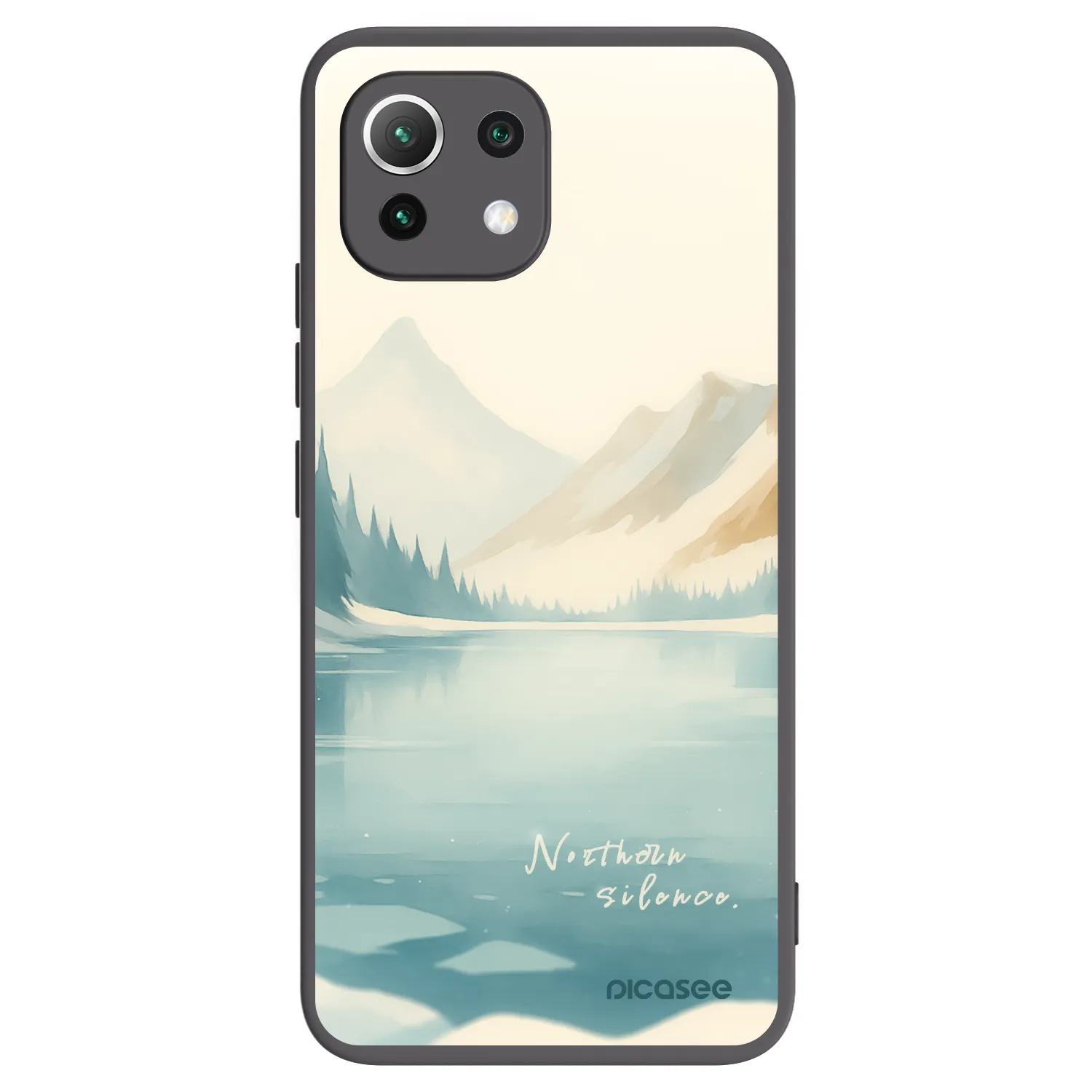 Picasee silikonski črni ovitek za Xiaomi 11 Lite 5G NE - NOTHERN SILENCE