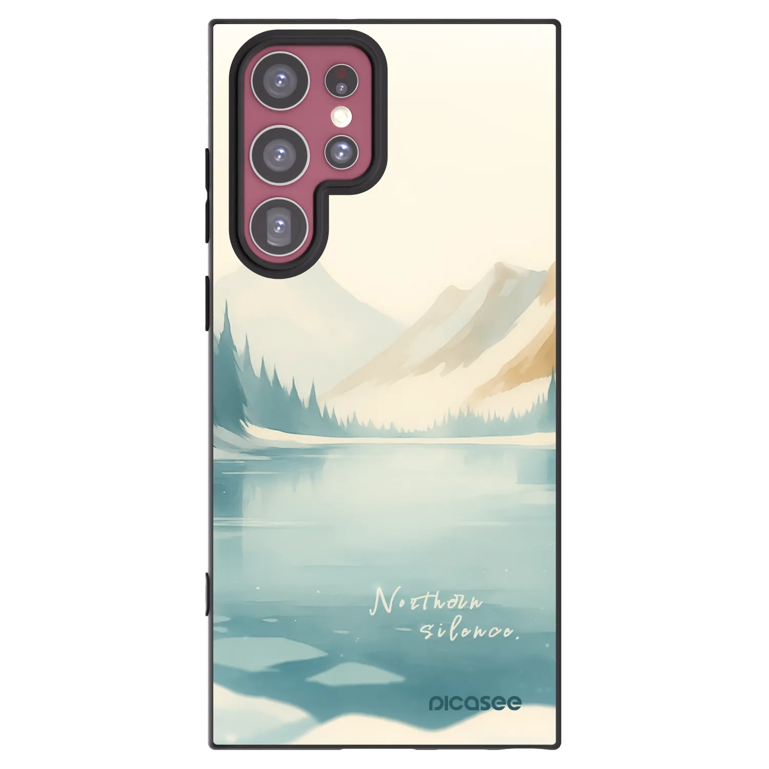 Picasee silikonski črni ovitek za Samsung Galaxy S22 Ultra 5G - NOTHERN SILENCE