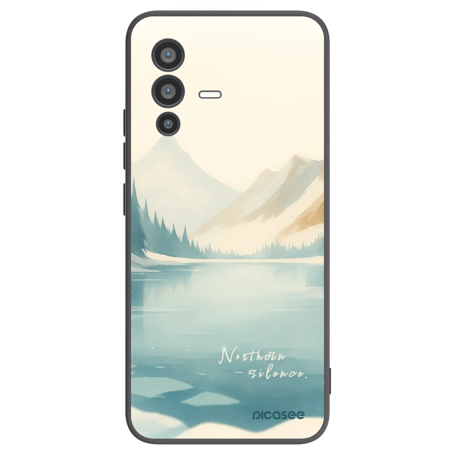 Picasee silikonski črni ovitek za Vivo V23 5G - NOTHERN SILENCE