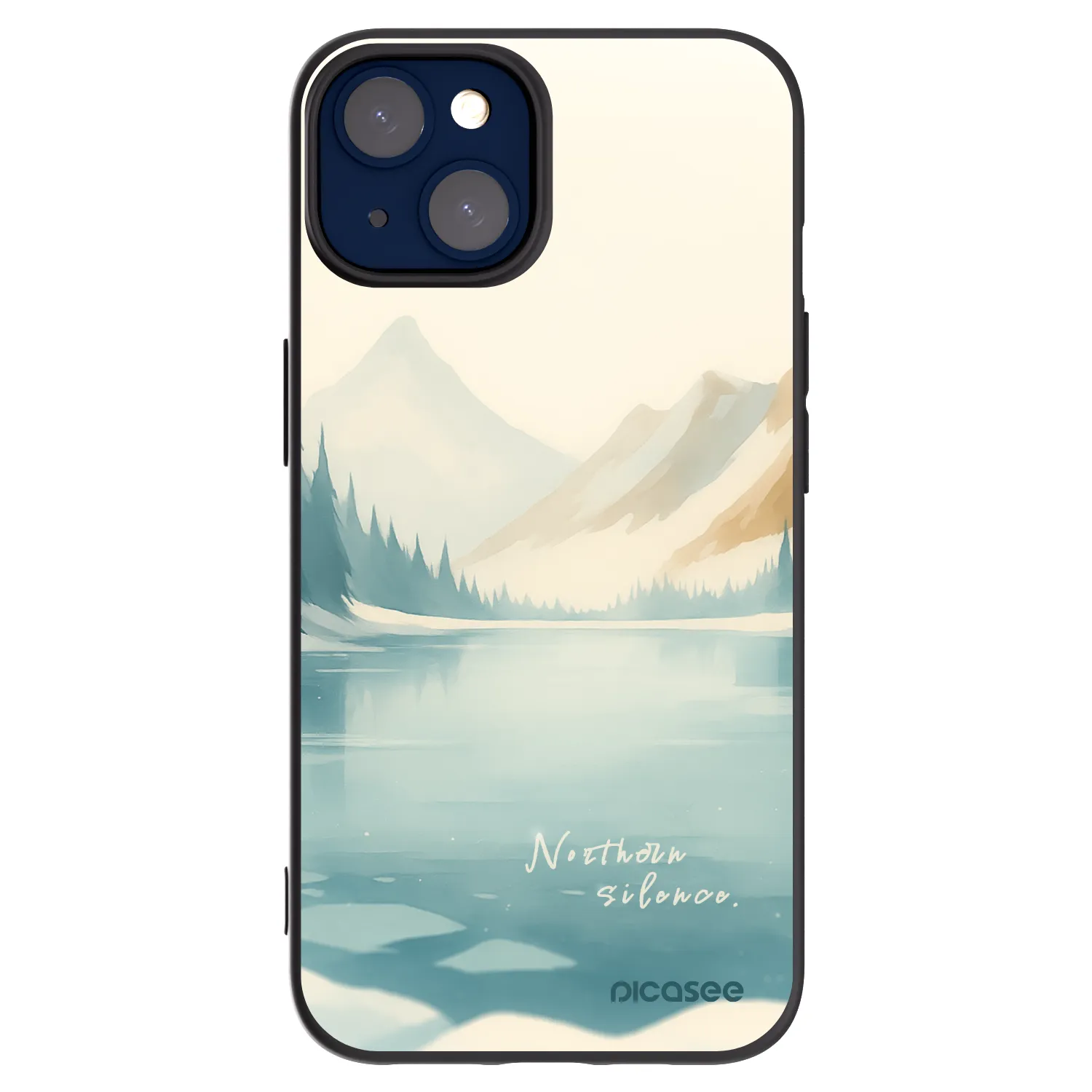 Picasee silikonski črni ovitek za Apple iPhone 14 - NOTHERN SILENCE