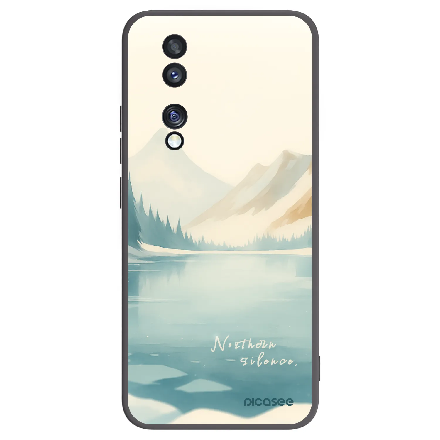 Picasee silikonski črni ovitek za Honor 70 - NOTHERN SILENCE