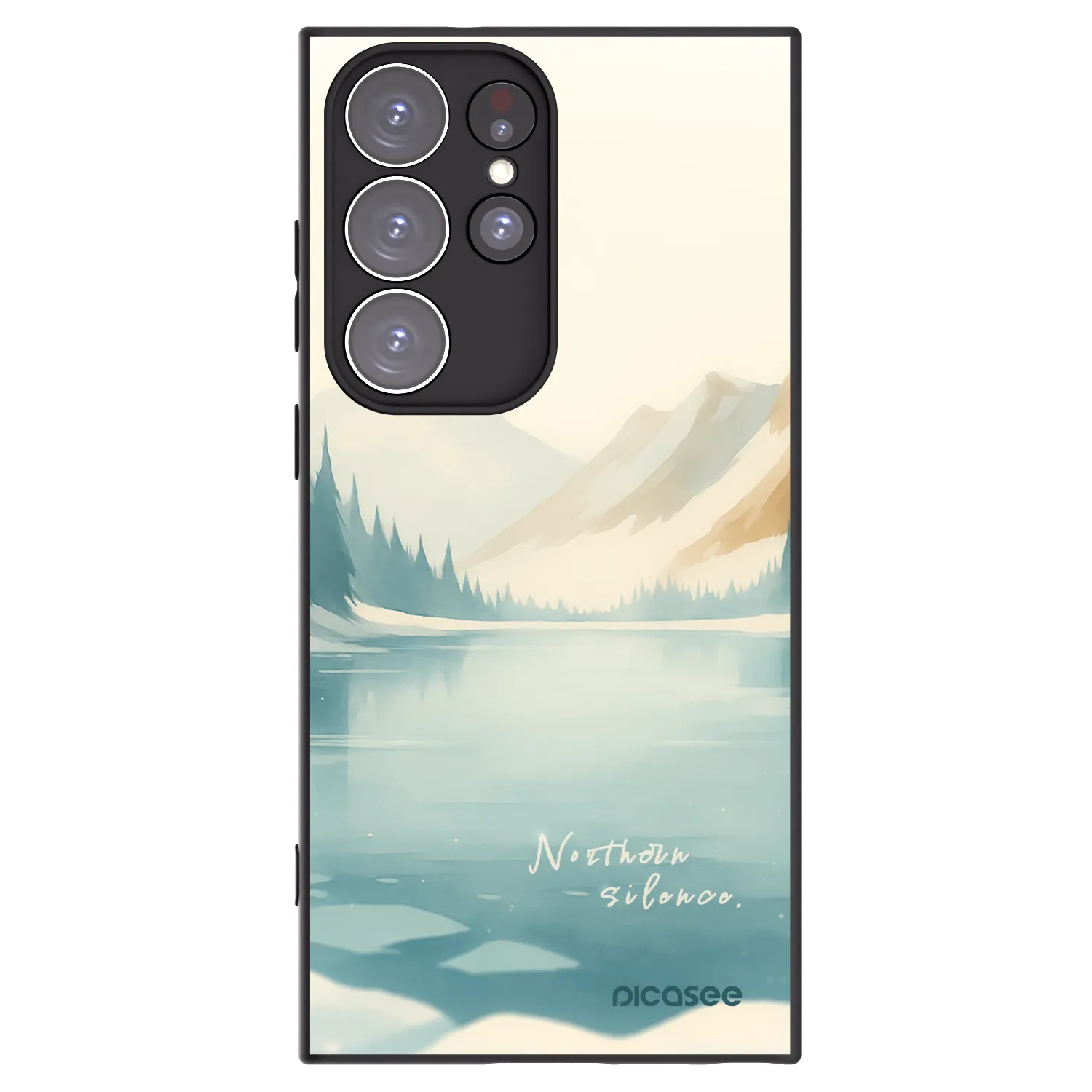 Picasee silikonski črni ovitek za Samsung Galaxy S23 Ultra 5G - NOTHERN SILENCE