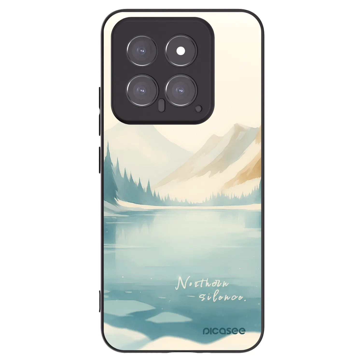 Picasee silikonski črni ovitek za Xiaomi 14 - NOTHERN SILENCE