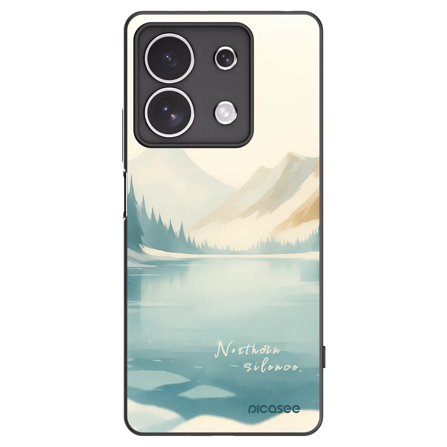 Picasee silikonski črni ovitek za Xiaomi Redmi Note 13 4G - NOTHERN SILENCE