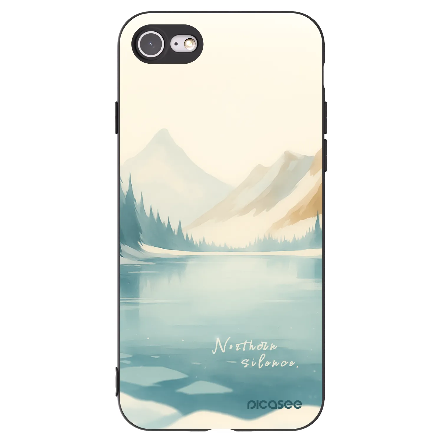 Picasee silikonski črni ovitek za Apple iPhone 8 - NOTHERN SILENCE