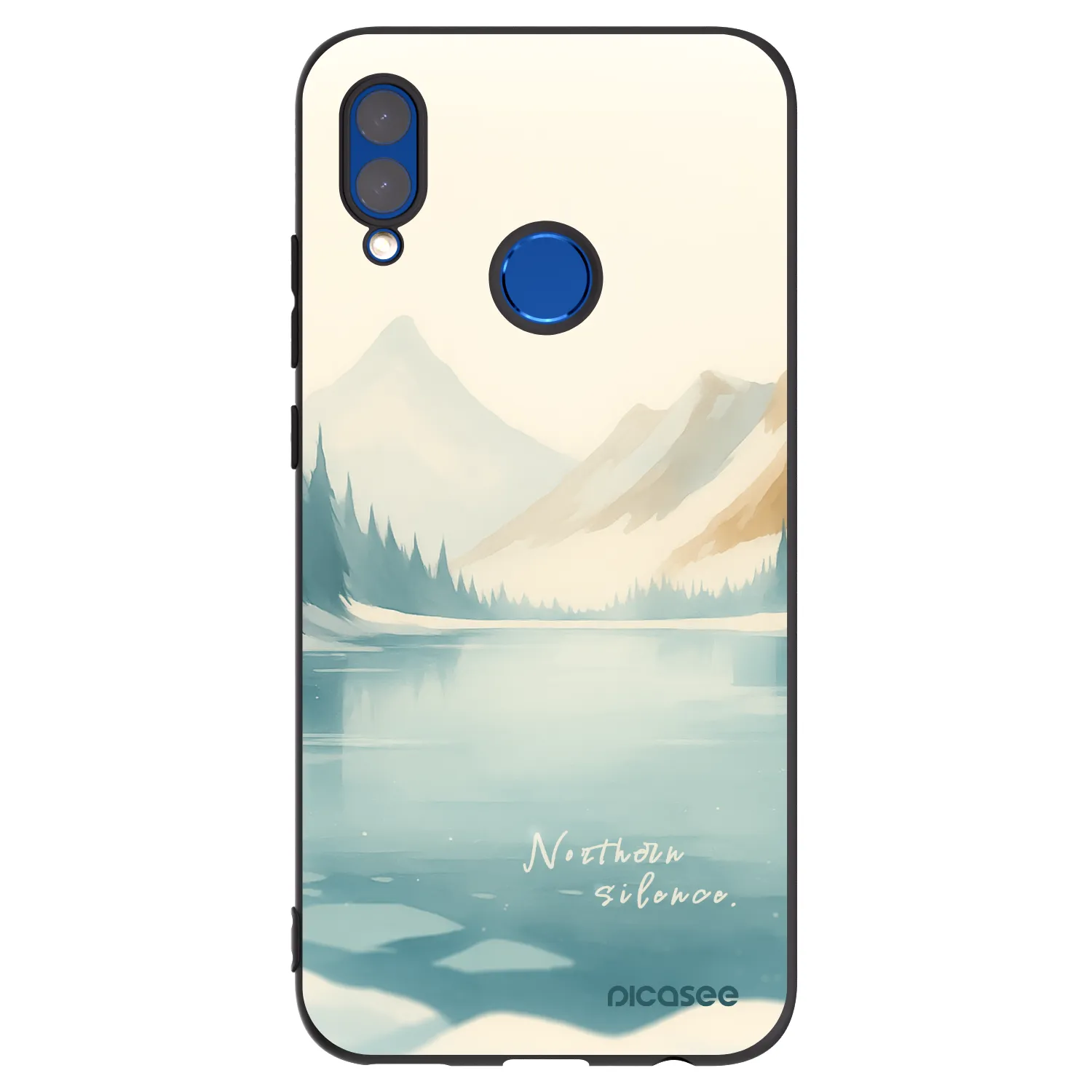 Picasee silikonski črni ovitek za Huawei P Smart 2019 - NOTHERN SILENCE