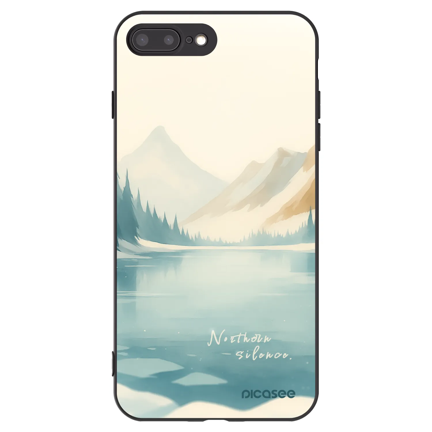 Picasee silikonski črni ovitek za Apple iPhone 7 Plus - NOTHERN SILENCE