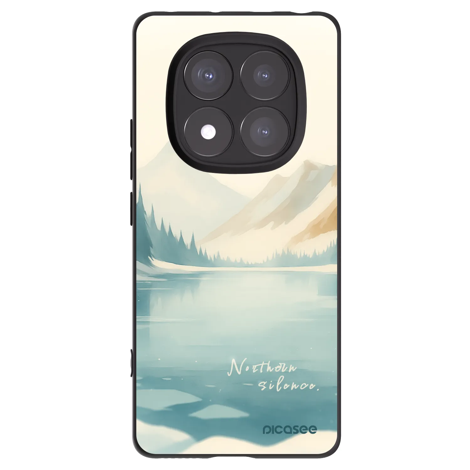 Picasee silikonski črni ovitek za Xiaomi Redmi Note 14 Pro 5G - NOTHERN SILENCE