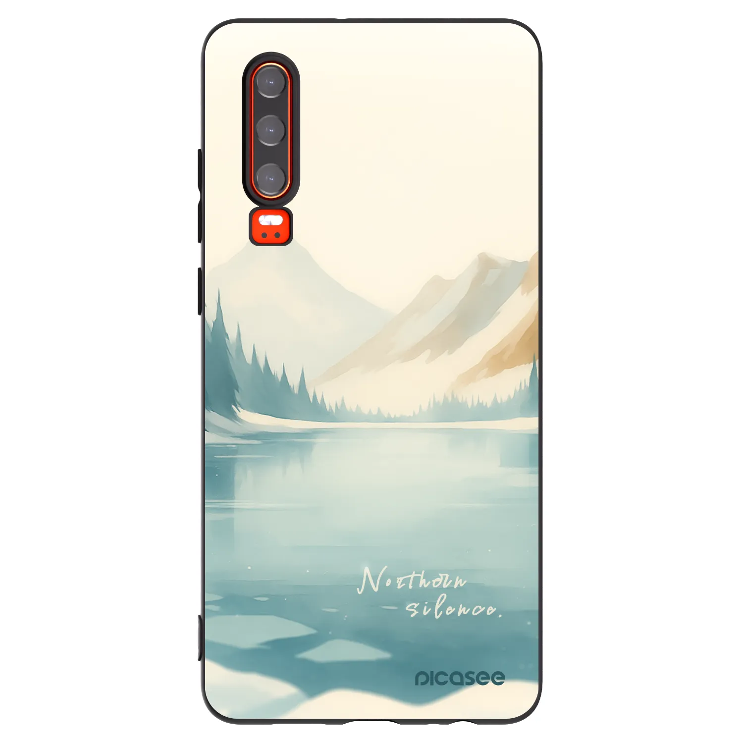 Picasee silikonski črni ovitek za Huawei P30 - NOTHERN SILENCE
