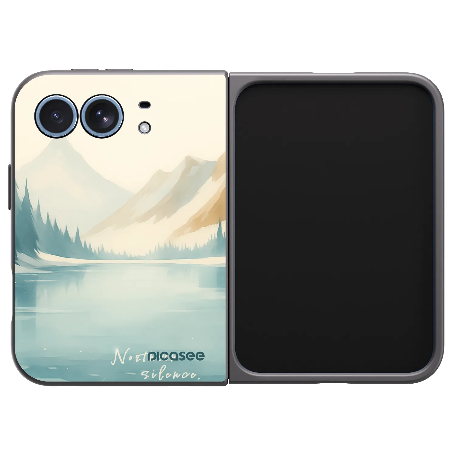 Picasee silikonski črni ovitek za Apple iPhone Duo - NOTHERN SILENCE