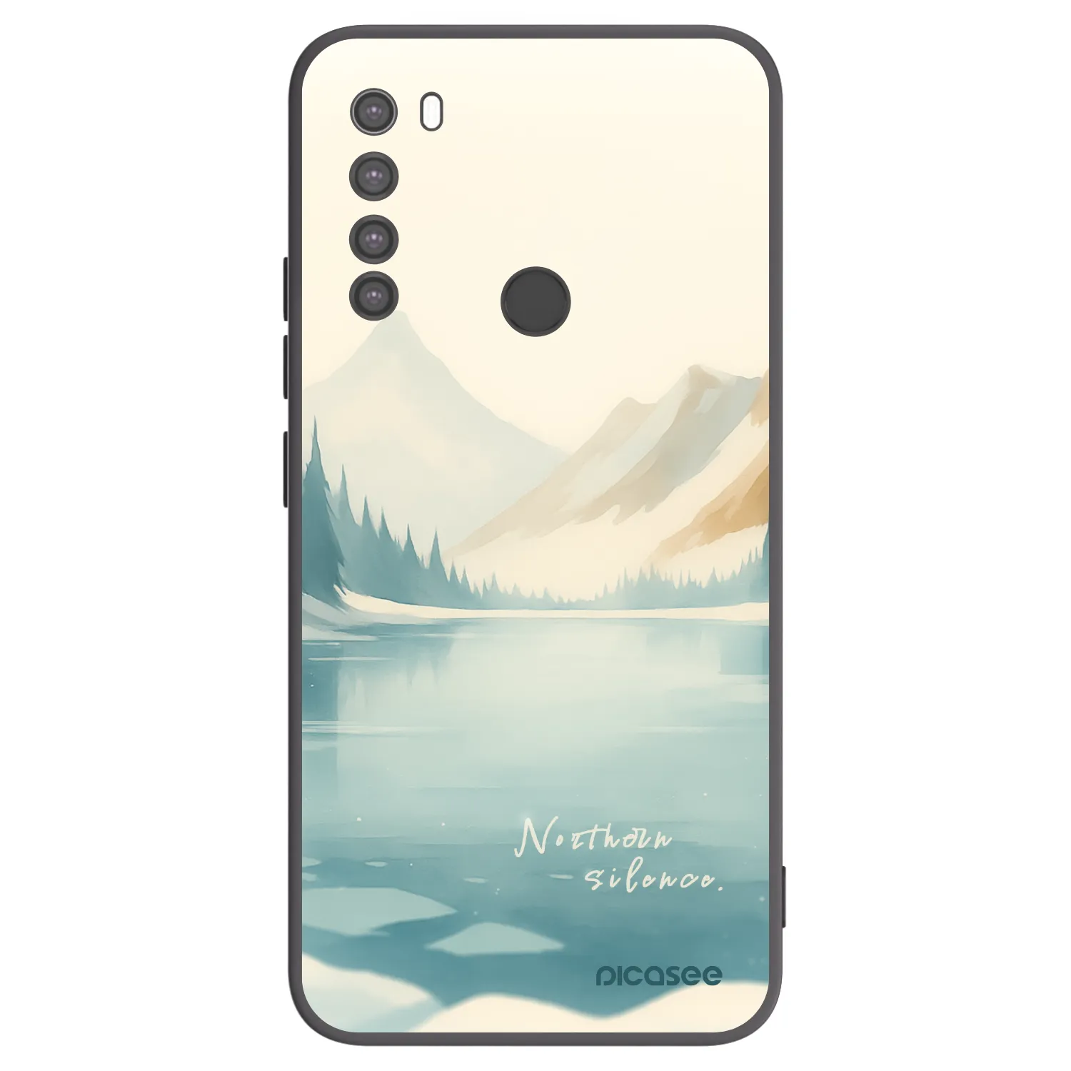 Picasee silikonski črni ovitek za Xiaomi Redmi Note 8 - NOTHERN SILENCE