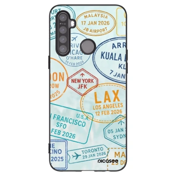Picasee silikonski črni ovitek za Realme 5 - PASSPORT EDITION