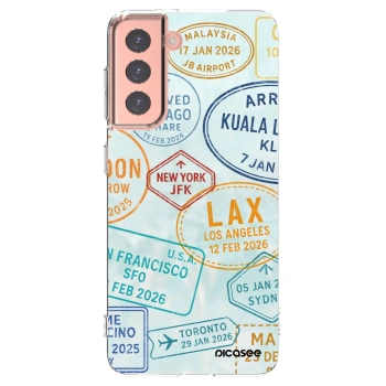 Picasee silikonski prozorni ovitek za Samsung Galaxy S21 5G G991B - PASSPORT EDITION